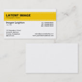 フィルムストリップヘッダー – 琥珀と白 名刺 (正面/裏面)