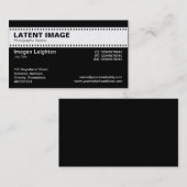 フィルムストリップヘッダー – 白(金ゴールド) 名刺 (正面/裏面)