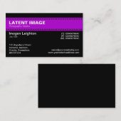 フィルムストリップヘッダー – 紫(黒) 名刺 (正面/裏面)