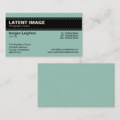 フィルムストリップヘッダー – Ltブルーグリーン(クリーム) 名刺 (正面/裏面)