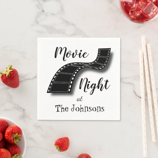 フィルムストリップムービーナイトカスタムナプキンス スタンダードカクテルナプキン (インサイチュ)