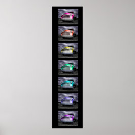 フィルムストリップレインボーヴィンテージシボピックアップ ポスター