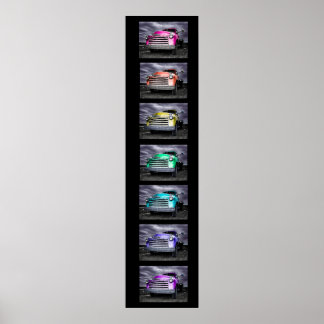 フィルムストリップレインボーヴィンテージシボピックアップ ポスター