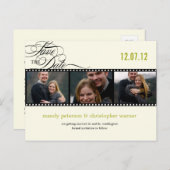 フィルムストリップ写真の保存日付 案内ポストカード (正面/裏面)