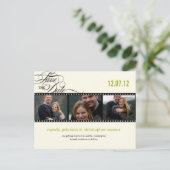 フィルムストリップ写真の保存日付 案内ポストカード (スタンド正面)