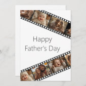 フィルムストリップ写真父の日のカード 招待状 (正面/裏面)