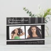 フィルムストリップ卒業2 – 写真 招待状 (スタンド正面)