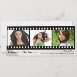 フィルムストリップ卒業3 – 写真 招待状