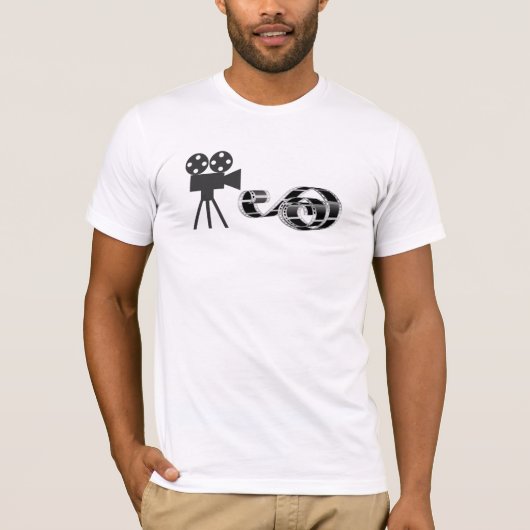 フィルムストリップ及びフィルムカメラ Tシャツ (正面)