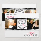 フィルムストリップ日付カードを保存 セーブザデート (正面/裏面)