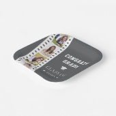 フィルムストリップ4フォトコラージュ卒業 | グレー ペーパープレート (傾斜あり)