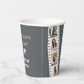 フィルムストリップ4フォトコラージュ卒業 | グレー 紙コップ (右)