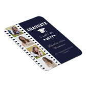 フィルムストリップ4フォトコラージュ卒業 | ブルー マグネット (右側)