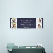 フィルムストリップ4フォトコラージュ卒業 | ブルー 横断幕 (トレードショー)