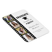 フィルムストリップ4フォトコラージュ卒業 | ヘビーホワイト マグネット (右側)