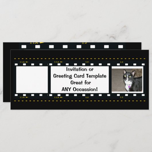 フィルムストリップ-カスタマイズ 無料 招待状 (正面/裏面)