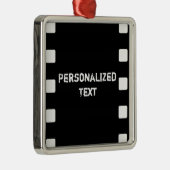 フィルムストリップ/ムービー名前をカスタムするオーナメント メタルオーナメント (右)