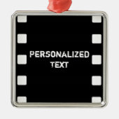 フィルムストリップ/ムービー名前をカスタムするオーナメント メタルオーナメント (正面)