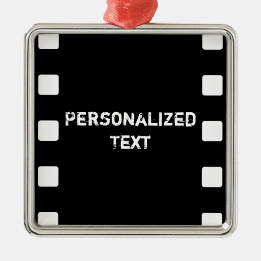 フィルムストリップ/ムービー名前をカスタムするオーナメント メタルオーナメント (正面)