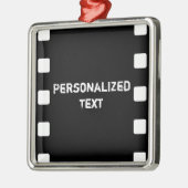 フィルムストリップ/ムービー名前をカスタムするオーナメント メタルオーナメント (左)