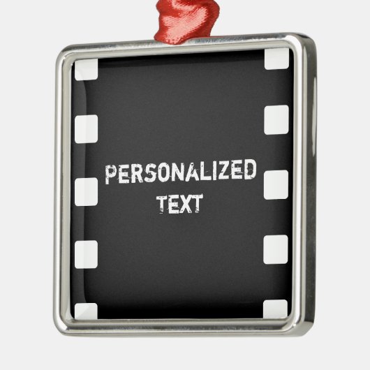 フィルムストリップ/ムービー名前をカスタムするオーナメント メタルオーナメント (左)