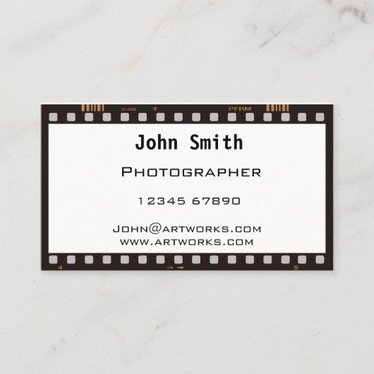 フィルムストリップ 名刺 (正面)