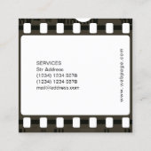 フィルムテープのネガティブフレーム スクエア名刺 (裏面)