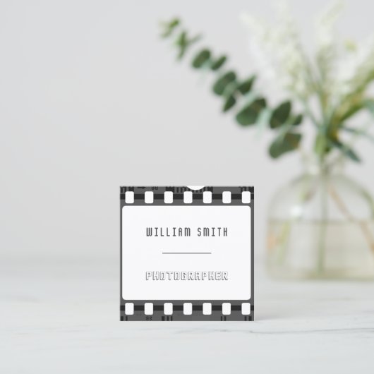 フィルムテープピースの正方形の名刺 スクエア名刺 (スタンド正面)