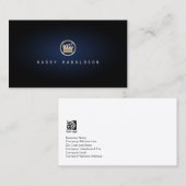 フィルムディレクター金ゴールドGLAPPERBOARDアイコンブルーグロー 名刺 (正面/裏面)