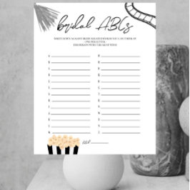 フィルムノワール – ブライダルシャワー-ブライダルABCsゲーム