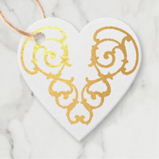 フィルムハートフォイルメッセージカード フェイバータグ (正面)