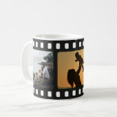 フィルムパーソナライズされた転が写真メモリ コーヒーマグカップ (正面左)