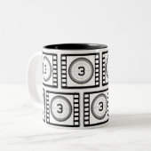 フィルムフレームカウントダウンモチーフ ツートーンマグカップ (正面左)