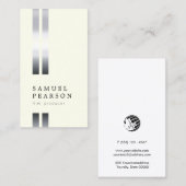 フィルムプロデューサーフェイクダブルシルバーストライプ 名刺 (正面/裏面)