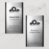 フィルムプロデューサー – ブラシ付きステンレス鋼メタル 名刺 (正面/裏面)