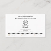 フィルムミニマルストリップ生まれたばかりの撮影 名刺 (裏面)