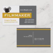 フィルムメーカーグレー、人目を引く 名刺 (正面/裏面)