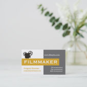 フィルムメーカーグレー、人目を引く 名刺 (スタンド正面)