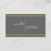 フィルムメーカー灰色、白、オリーブグリーンの目を引く 名刺 (裏面)