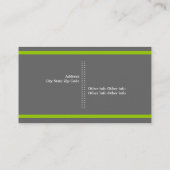 フィルムメーカー灰色、白、ライムグリーンの目を引く 名刺 (裏面)