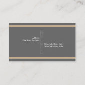 フィルムメーカー灰色、白、黄褐色の目を引く 名刺 (裏面)