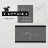 フィルムメーカー灰色、白、黒の目を引く 名刺 (正面/裏面)