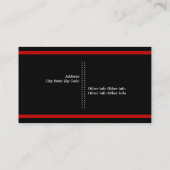 フィルムメーカー黒、白、赤い目を引く 名刺 (裏面)