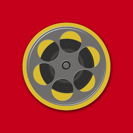 フィルムリール映画の夜 ラウンドペーパーコースター