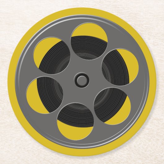 フィルムリール映画の夜 ラウンドペーパーコースター (正面)