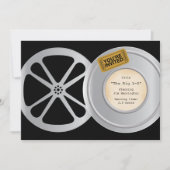 フィルムリール映画テーマ誕生日パーティーの招待 招待状 (正面)