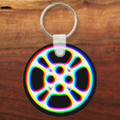 フィルムリール/ムービーリールキーチェーン（カラーフリンジ） キーホルダー (正面)