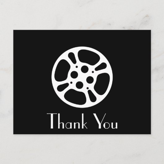 フィルムリール/ムービーリールサンキューカード ポストカード (正面)
