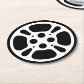 フィルムリール/映画ナイト紙コースター ラウンドペーパーコースター (アングル)