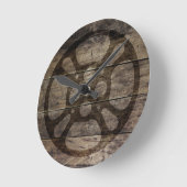 フィルムリ素朴ールの木の外観 ラウンド壁時計 (傾斜)